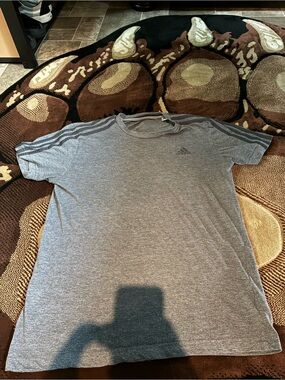 adidas Gray Heather Athletic Short Sleeve Tee